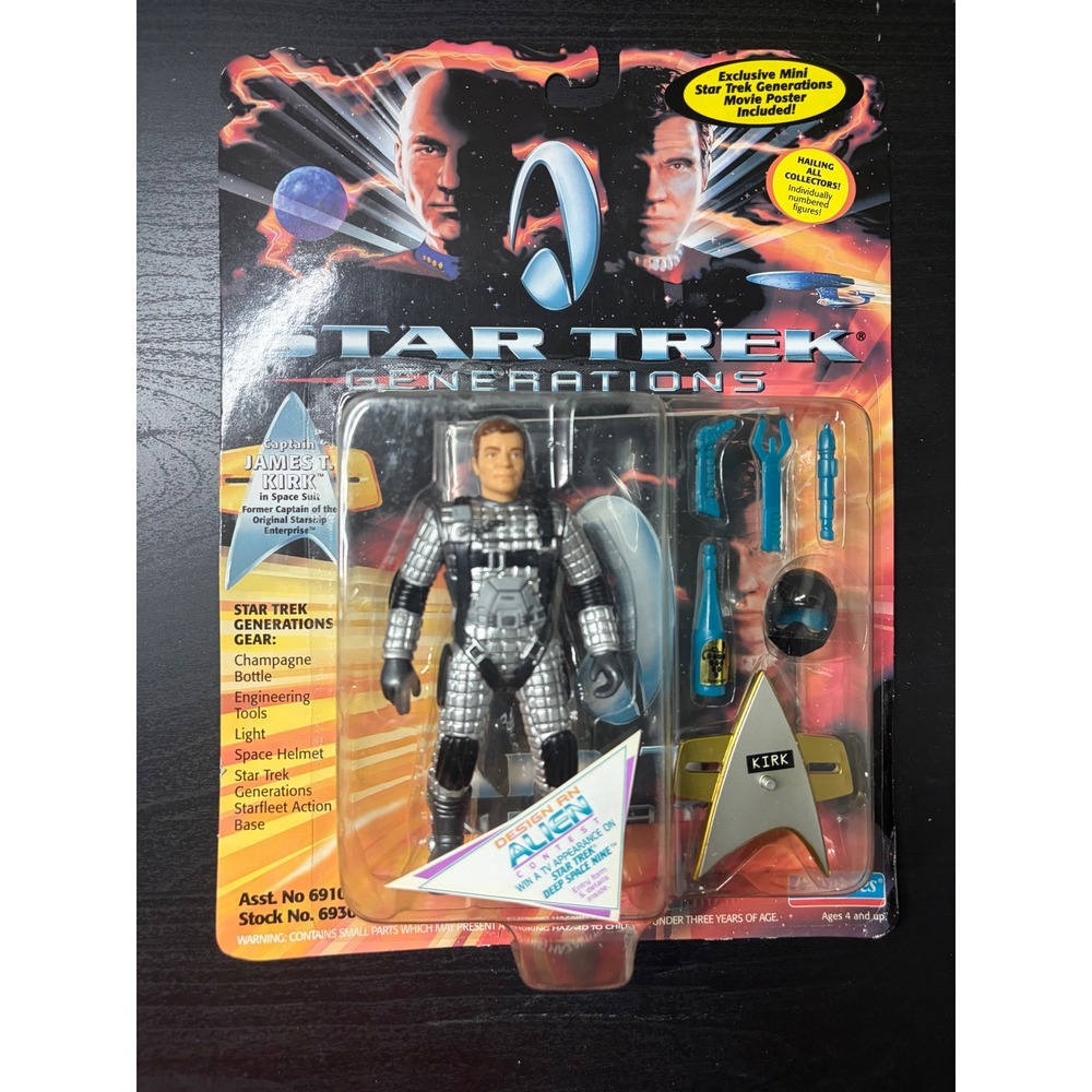 Star Trek Generations Captain James T Kirk Space Suit Playmates Action Figure 94